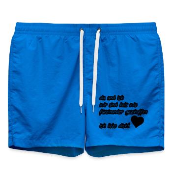 Liebeserklärung Liebe, Sprüche, Geschenk - Badeshorts - Cobalt blue - Vorne