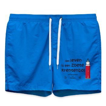 Texel, Niederlande, Spruch auf niederländisch - Badeshorts - Cobalt blue - Vorne