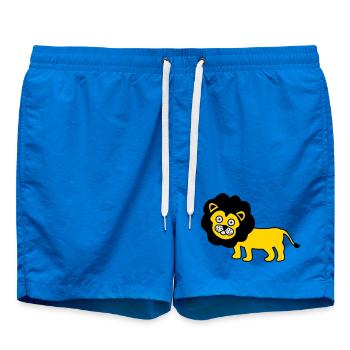 Lion as a children's design - Swim Trunks - cobalt blue - Front