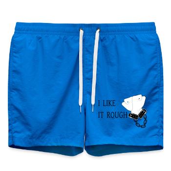 I Like it Rough - Swim Trunks - cobalt blue - Front