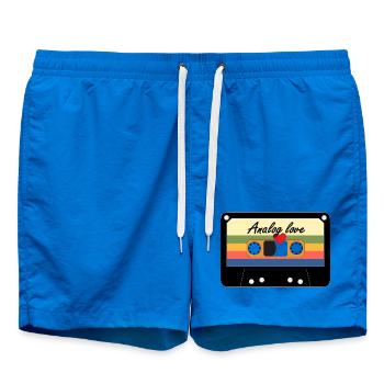 Analog Love Retro Kassette - Badeshorts - Cobalt blue - Vorne