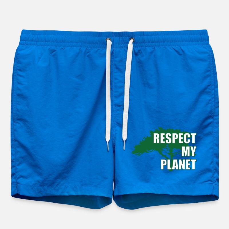 Green Warrior Wilderness Forest - Swim Trunks - cobalt blue