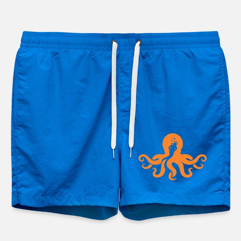 Plongeur pieuvre orange - Short de bain - cobalt blue