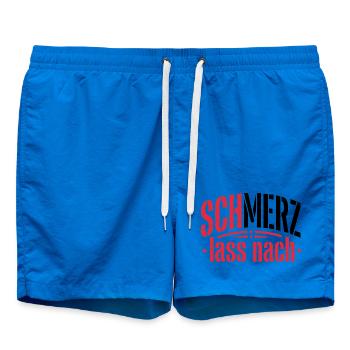 SchMerz lass nach - nein zu Merz - Badeshorts - Cobalt blue - Vorne - AI Model Male 185 light (185cm)