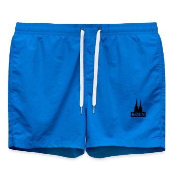 Köln Logo mit dem Kölner Dom - Badeshorts - Cobalt blue - Vorne - AI Model Male 185 light (185cm)