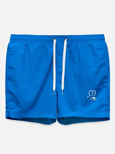 Twin Silhouettes Handshake Logo - Swim Trunks - cobalt blue
