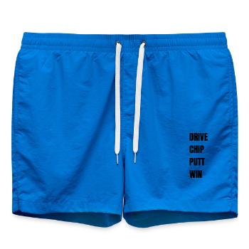 Golf Drive Chip Putt Win - Short de bain - cobalt blue - Devant - AI Model Male 185 light (185cm)