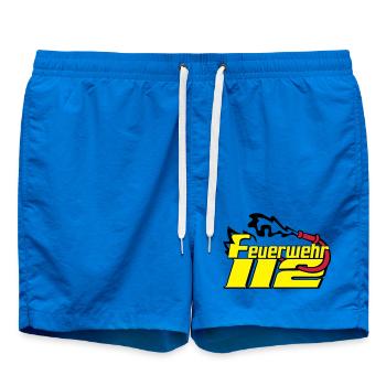 Freiwillige Feuerwehr , Shirt , Feuerwehr 112 (25) - Badeshorts - Cobalt blue - Vorne
