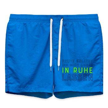 Lustige Sprüche für Kollegen - Badeshorts - Cobalt blue - Vorne - AI Model Male 185 light (185cm)