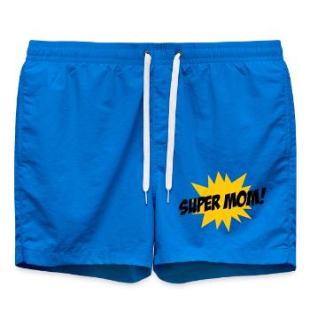 Super Mom - Mother's Day - Swim Trunks - cobalt blue - Front