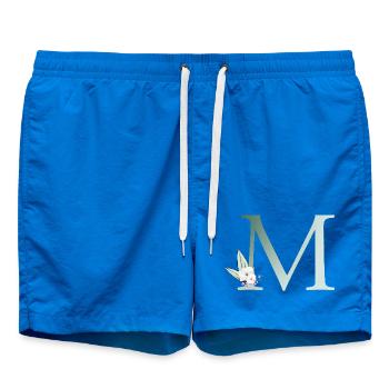 M Monogramm, Floral, personalisierbar - Badeshorts - Cobalt blue - Vorne