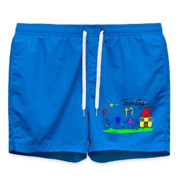 Dessin de lignes familiales - Short de bain - cobalt blue - Devant