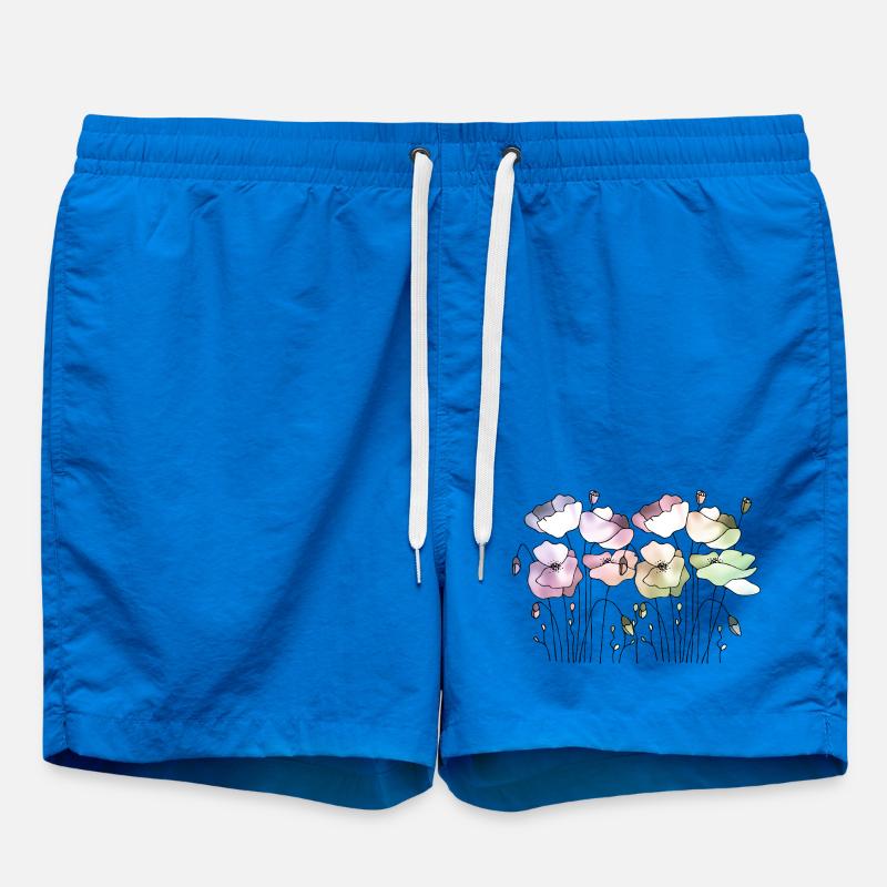 Flowers - Swim Trunks - cobalt blue