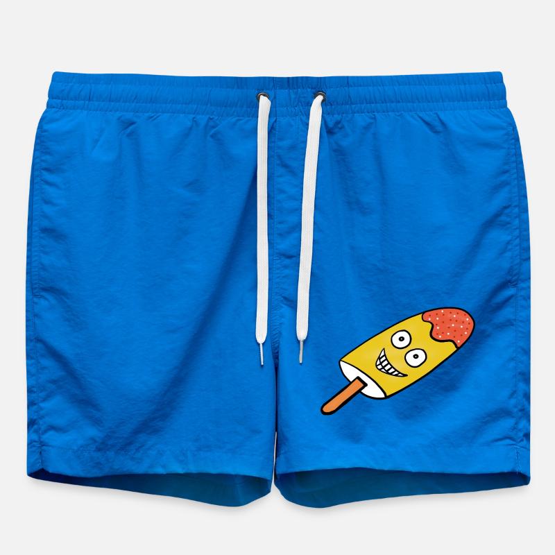 Fröhliches Zitronen-Eis Eiskrem Kinder  - Swim Trunks - cobalt blue