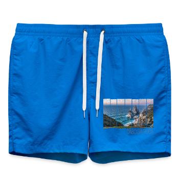 Cabo da Roca in Portugal mit Praia da Ursa Strand - Badeshorts - Cobalt blue - Vorne - AI Model Male 185 light (185cm)