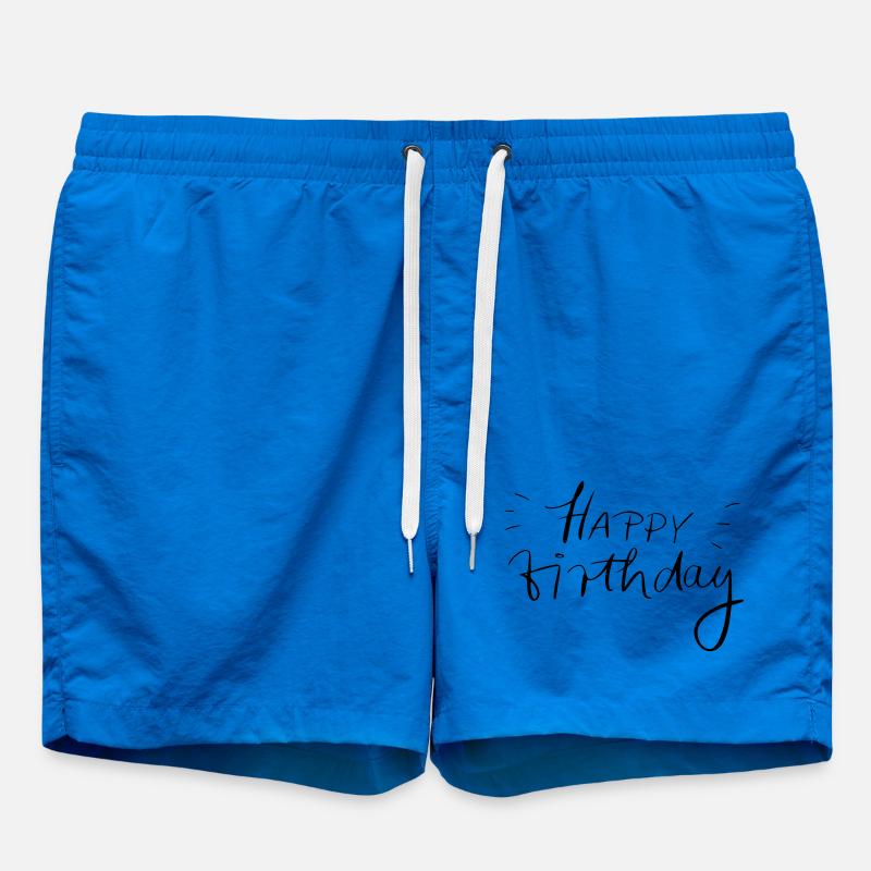 happy Birthday - Swim Trunks - cobalt blue