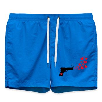 Peace Movement Heart Peace Love Statement - Swim Trunks - cobalt blue - Front