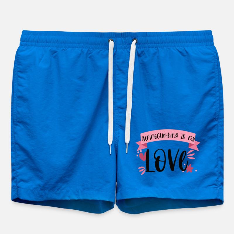 Klettern Alpinklettern Liebe Berge Geschenk - Badeshorts - Cobalt blue