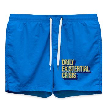 Tägliche Existenzkrise – Humor trifft Realität - Badeshorts - Cobalt blue - Vorne