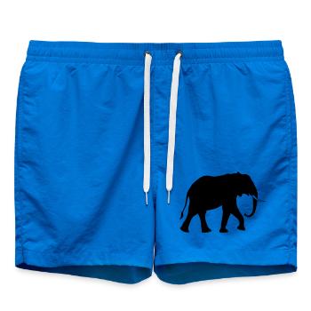 Geometric Solar Eclipse Abstract Print - Swim Trunks - cobalt blue - Front