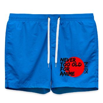 Never Too Old For Anime Japan Streetwear Design - Swim Trunks - cobalt blue - Front