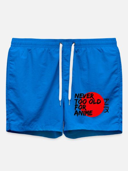 Never Too Old For Anime Japan Streetwear Design - Badeshorts - Cobalt blue