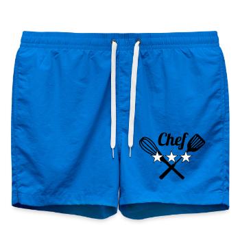 Chef - Kitchen - Cook - Swim Trunks - cobalt blue - Front