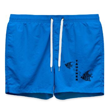 Diving – Tribal Fish Design - Swim Trunks - cobalt blue - Front