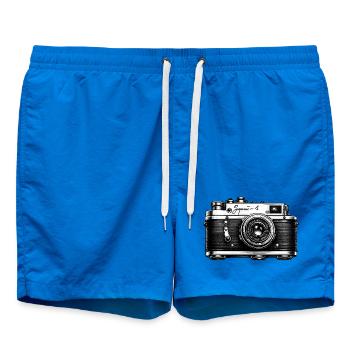 Vintage-Kamera-Skizze - Badeshorts - Cobalt blue - Vorne