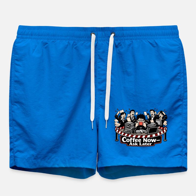 Café maintenant – Demandez plus tard - Short de bain - cobalt blue