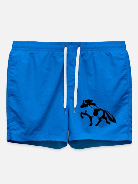 Icelandic Horse Tick 7, Pinto Riding Icelandic - Swim Trunks - cobalt blue