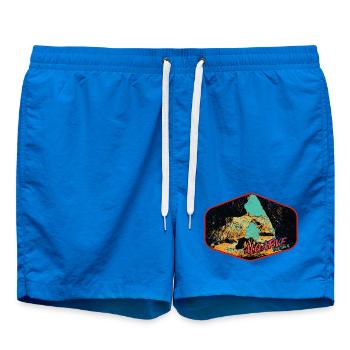 Badge retro, Algarve Portugal, plage été soleil - Short de bain - cobalt blue - Devant
