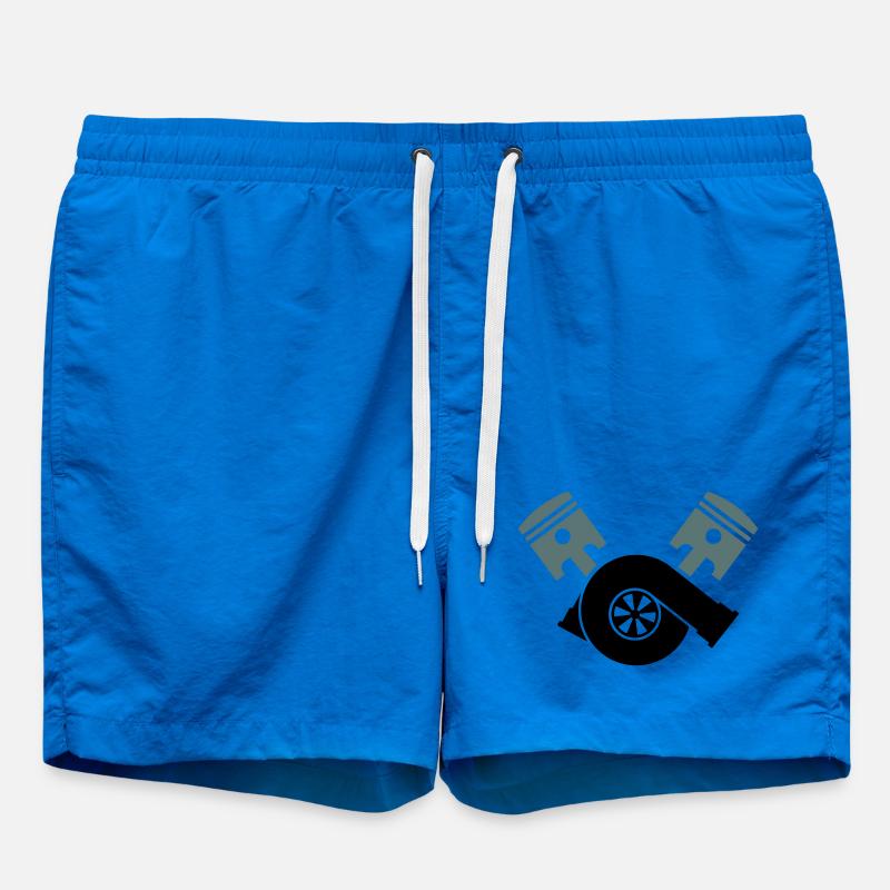 Engine Piston Turbocharger - Swim Trunks - cobalt blue