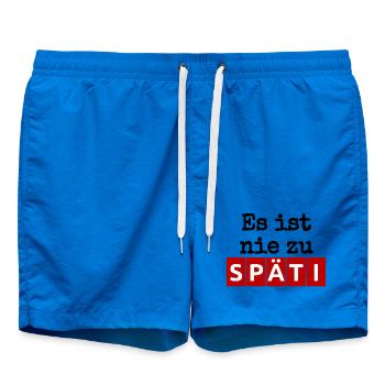 Es ist nie zu - SPÄTI Wortwitz - immer geöffnet b - Badeshorts - Cobalt blue - Vorne