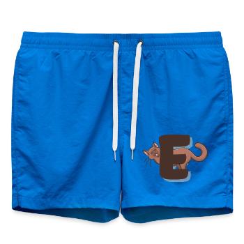 Katze Buchstabe E - Badeshorts - Cobalt blue - Vorne
