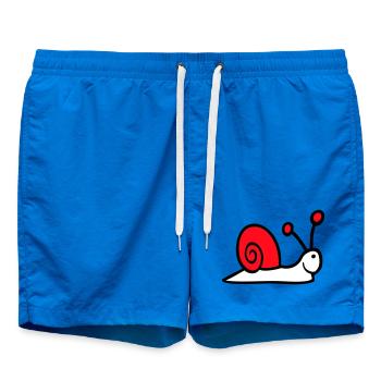 Schnecke Schneckenhaus niedlich süß glücklich Cool - Badeshorts - Cobalt blue - Vorne