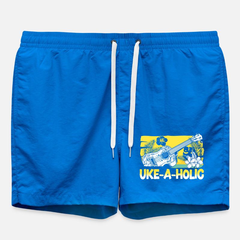 Ukulélé hawaïen uke uke-a-holic - Short de bain - cobalt blue
