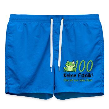 100 Geburtstag Design – Keine Panik! Lustig Frosch - Badeshorts - Cobalt blue - Vorne