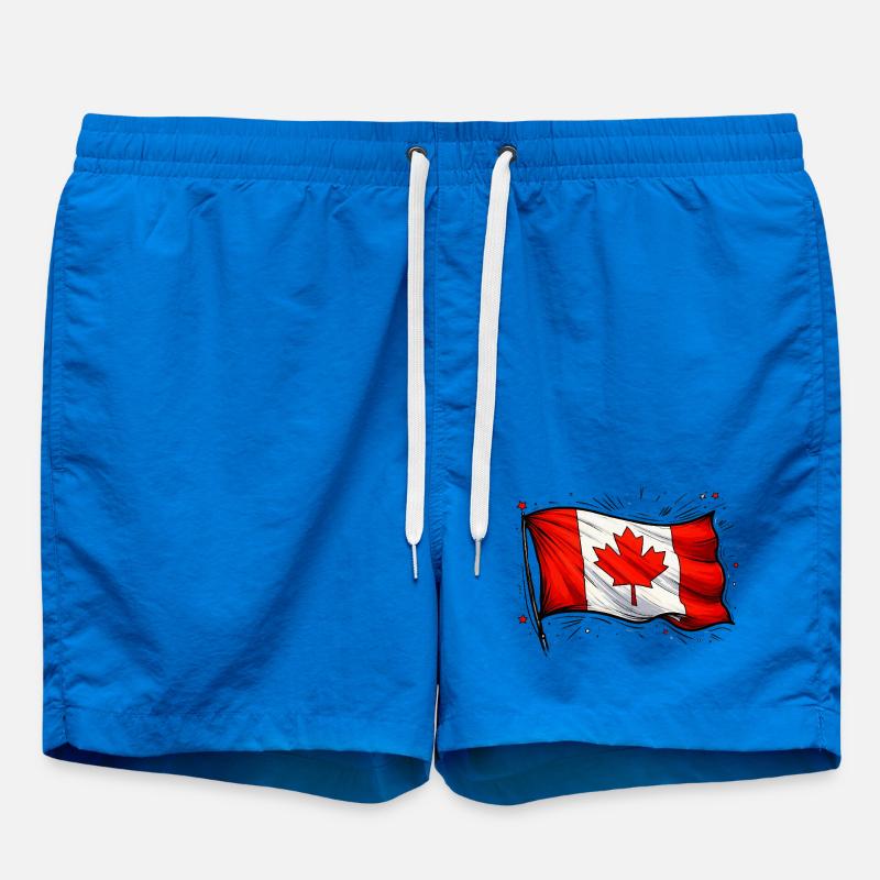 Canada Flag - Swim Trunks - cobalt blue