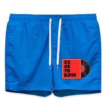 33 45 78 tours de disque vinyle design - Short de bain - cobalt blue - Devant