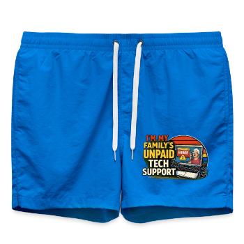 Family Tech Support Unpaid - Swim Trunks - cobalt blue - Front