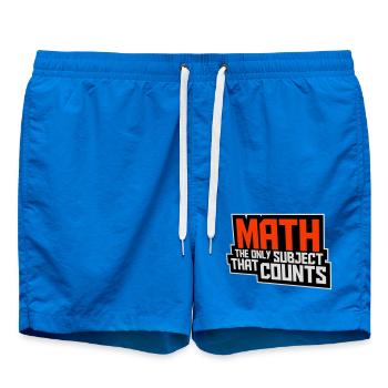 Math The Only Subject That Counts Nerd Mathe Logo - Swim Trunks - cobalt blue - Front
