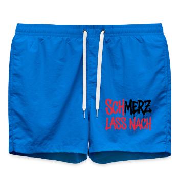 SchMerz lass nach - nein zu Merz - Badeshorts - Cobalt blue - Vorne - AI Model Male 185 light (185cm)