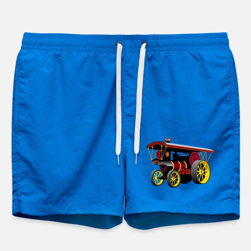 Steam Engine Nostalgia - Swim Trunks - cobalt blue