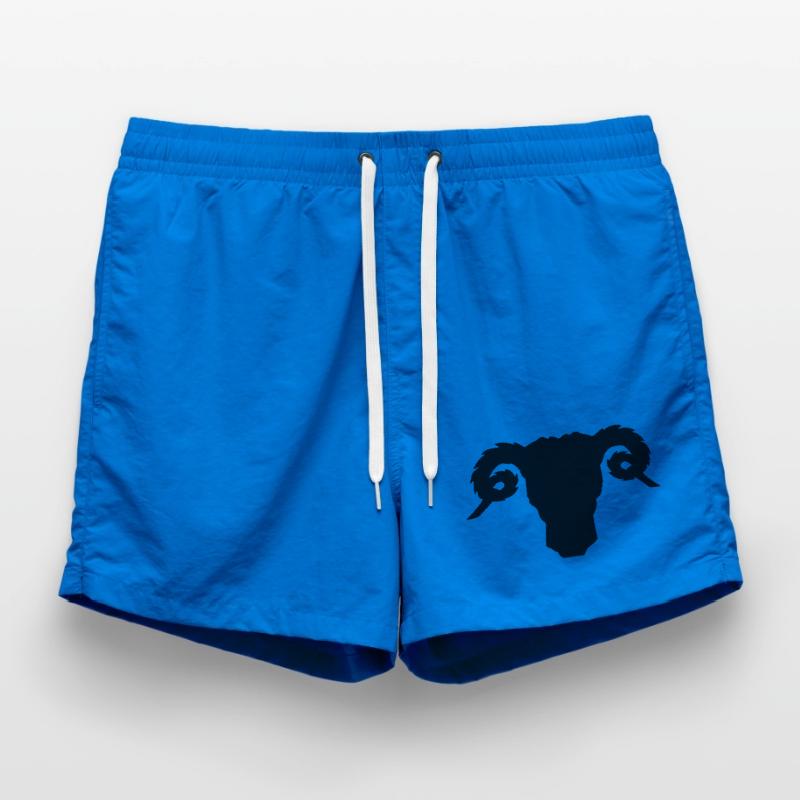 Bock- oder Rammkopfschattenbild Badeshorts