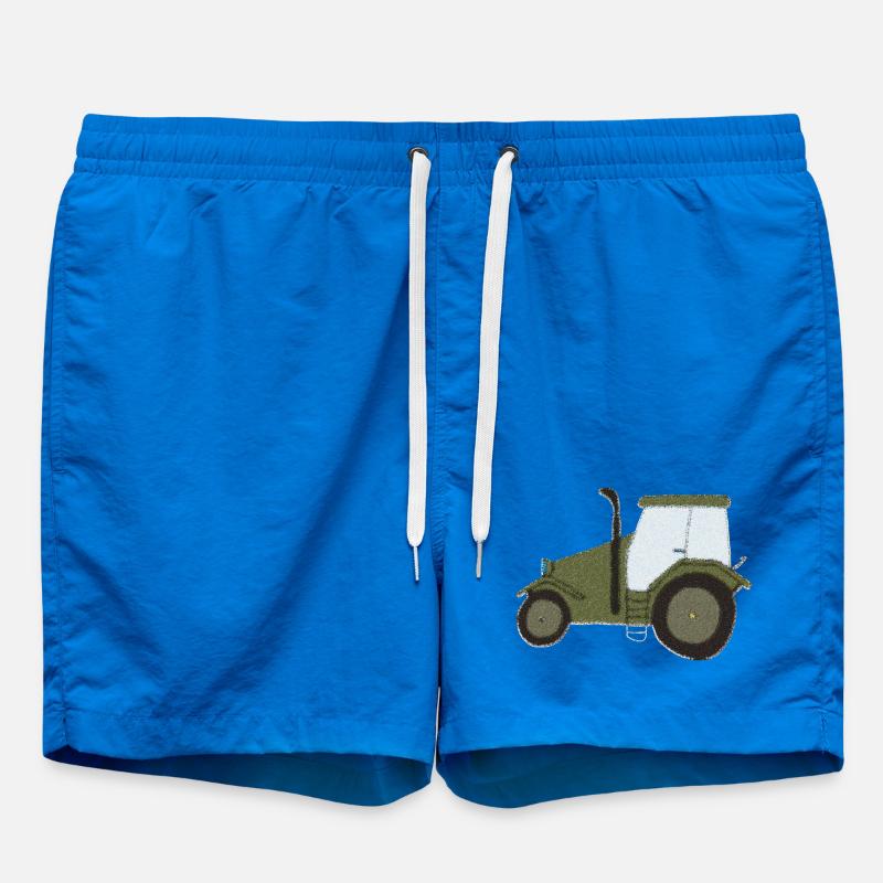 traktor oldtimer impressionismus - Badeshorts - Cobalt blue