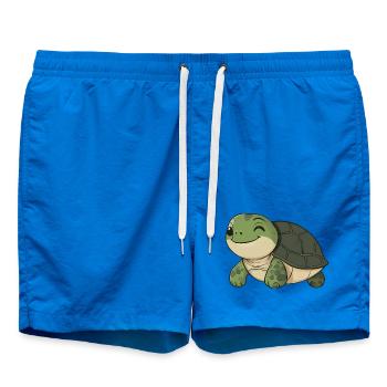 Süße glückliche Schildkröte - entzückende und fröhliche Karikatur - Badeshorts - Cobalt blue - Vorne