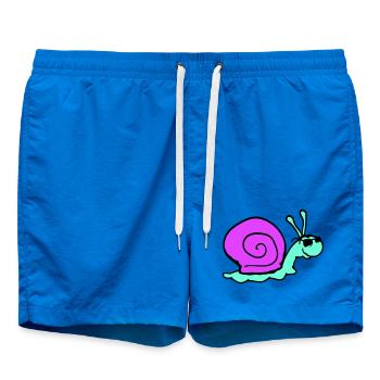 Snail Sunglasses Cool Black Glasses Smile - Swim Trunks - cobalt blue - Front