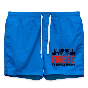 Ich bin nicht wütend - ich bin Friese - Badeshorts - Cobalt blue - Vorne