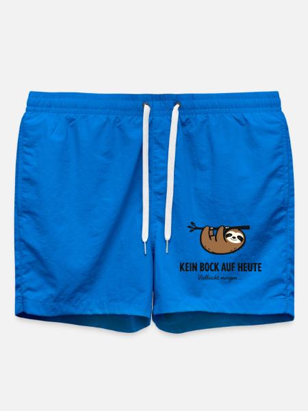 Kein Bock auf heute – Faultier Spruch - Badeshorts - Cobalt blue